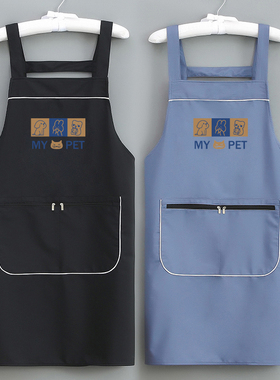 围裙定制logoi印字女家用厨房2022新款做饭工作服女餐饮专用男上