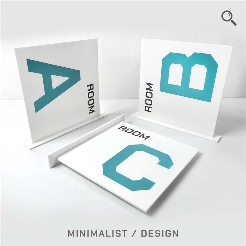 亚克力门牌定制教室房间号诊所数字号码牌办公室侧装牌双面提示牌