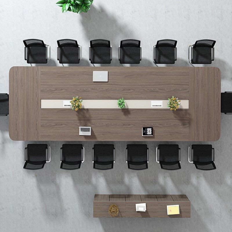加厚会议桌椅组合板式长条桌简约现代长方形大型办公室家具洽谈桌