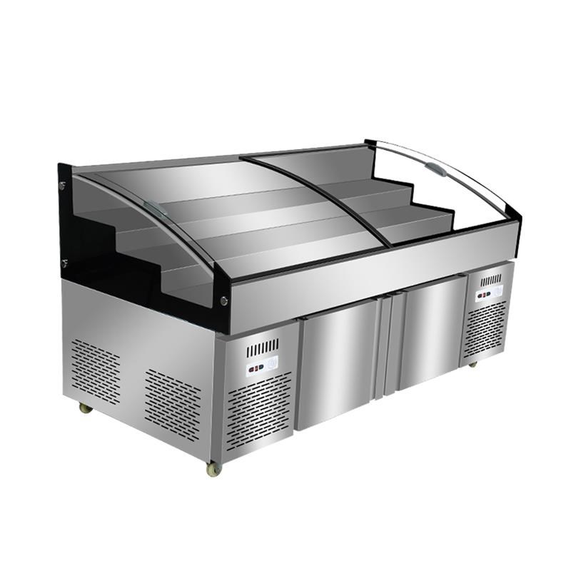 三阶梯烧烤商用冷藏柜餐厅凉菜熟食卤G菜保鲜柜冷冻冰台展示柜冰