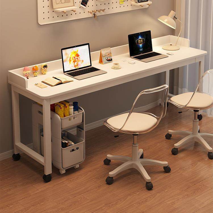 电脑桌子可移动书桌女生卧室床边桌跨床桌学生家用双人简易长条桌