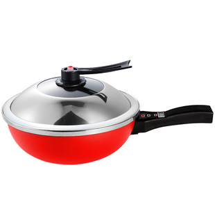 家用大火力电炒锅多功能电炒菜炒锅一体式 插电不粘锅蒸煎煮无油烟