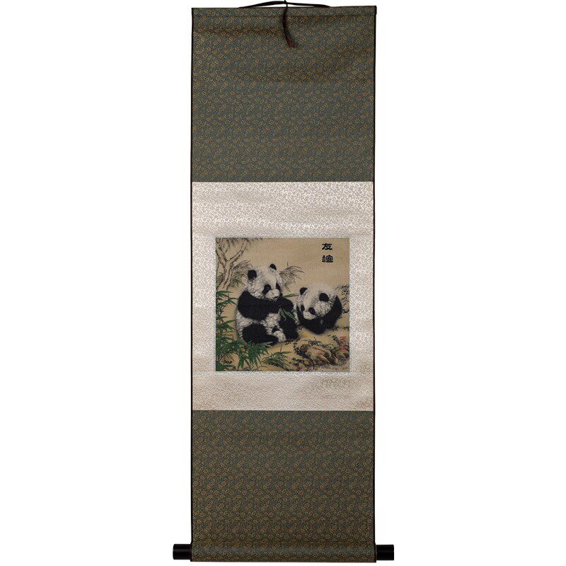 中国特色礼品丝绸卷轴挂画传统墙面装饰工艺品出国商务礼品送老外