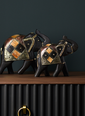 进口新中式木马摆件马到成功家居工艺品客厅办公室桌面装饰品