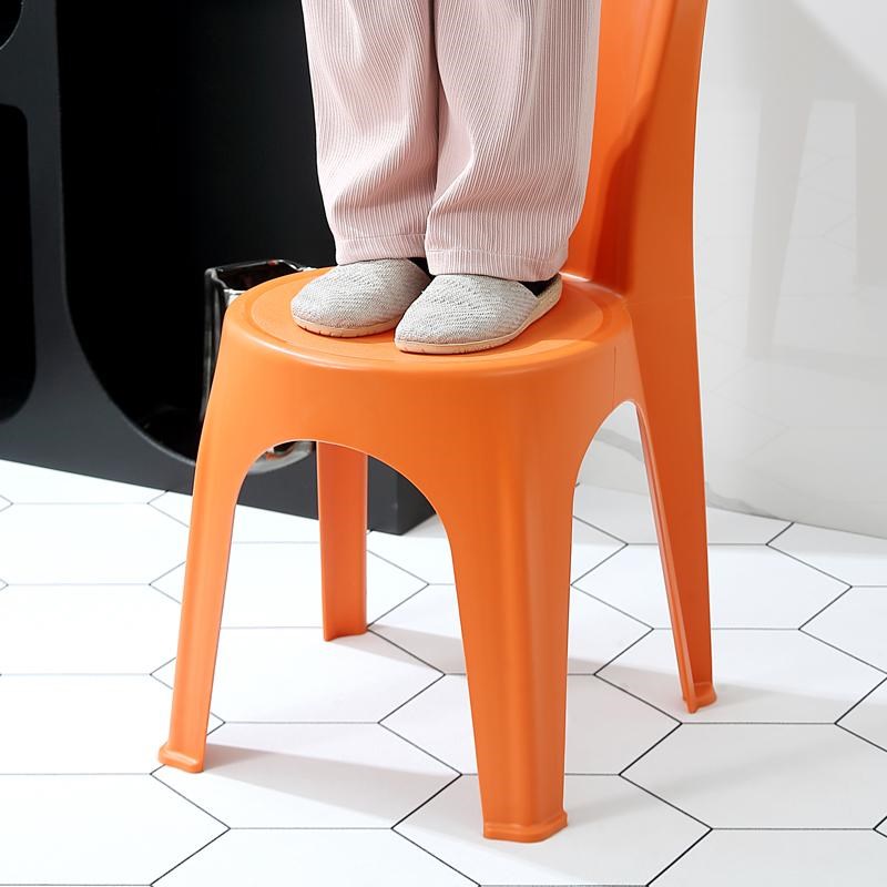 塑料特厚高靠背坐高35-45cm餐桌E椅子可叠放休闲茶几椅儿童写字椅