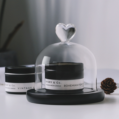 礼物搭配香薰蜡烛玻璃防尘罩 优雅艺术品防尘灭烛工具摆件礼物件