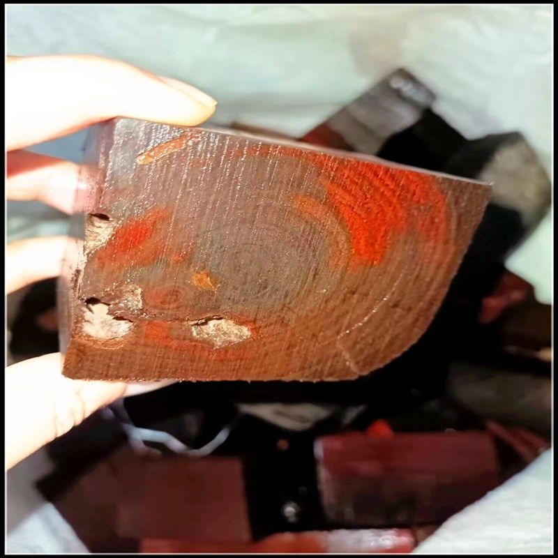 老挝大红酸枝 红黑料 小木块 珠子小手把件料 花纹料 5斤一份包邮