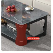 喝茶桌小户型仿大理石桌子 家用客厅钢化玻璃经典 茶几2024新款 爆款