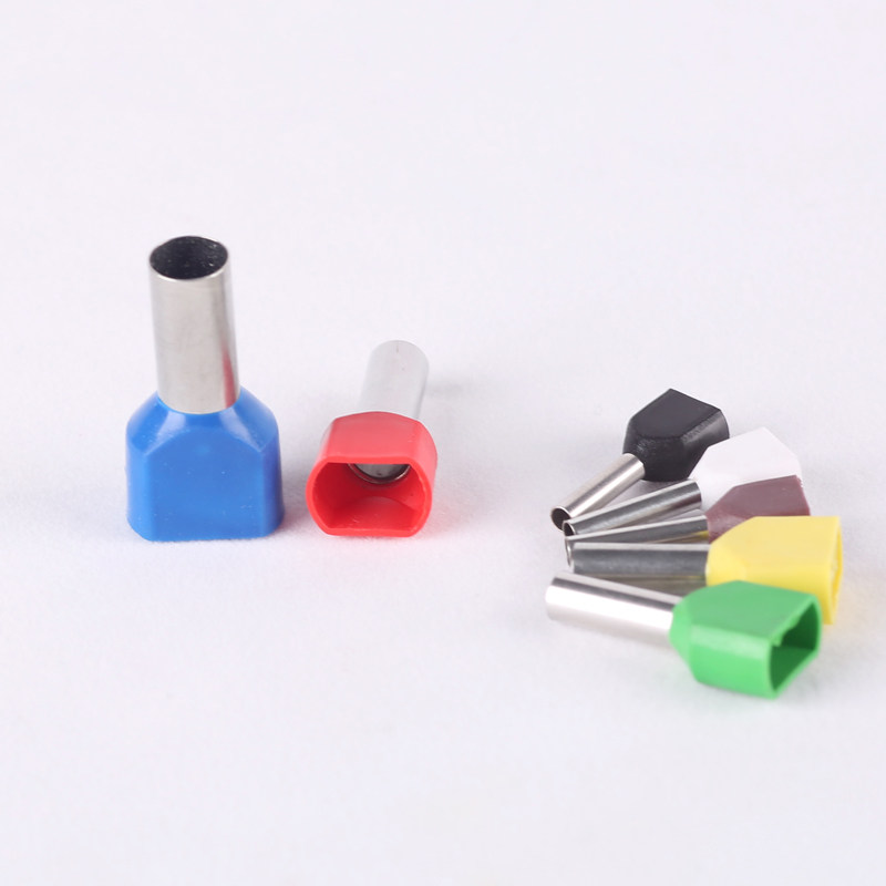 TE2510双线管型端子鼻压线端子针管形冷压预绝缘接线端子头1000只