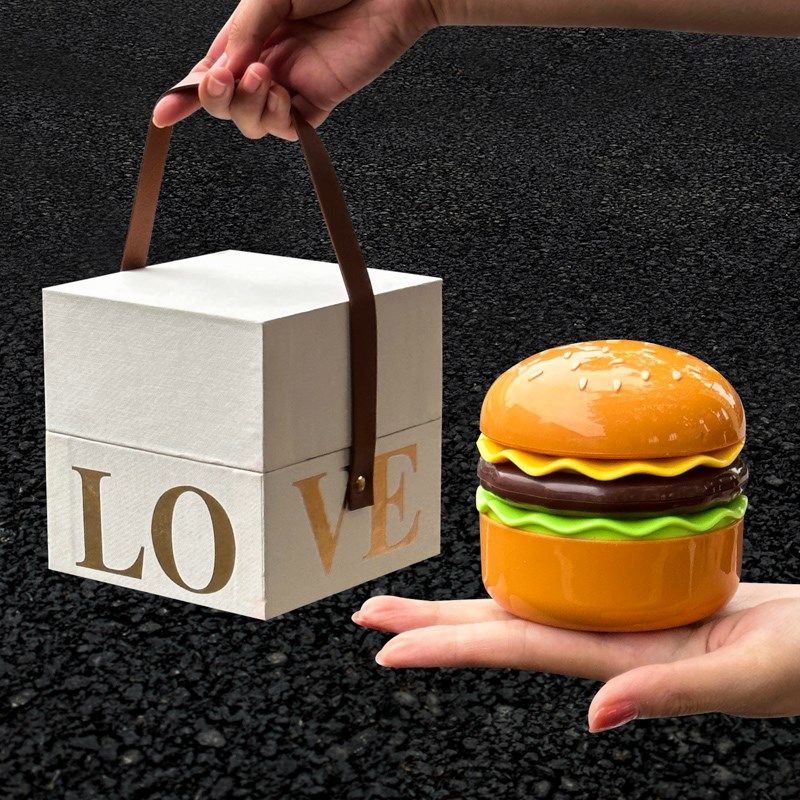 生日礼物女生儿童汉堡小台灯桌面装饰小夜灯汉堡包摆件创意氛围灯