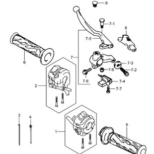 GSX250R手把开关左右手把开关把座开关油门手把离合器手把开关