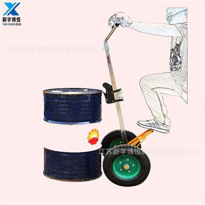 供应DE450手推油桶装卸搬运车铁塑通用型圆桶叉车手动油桶车