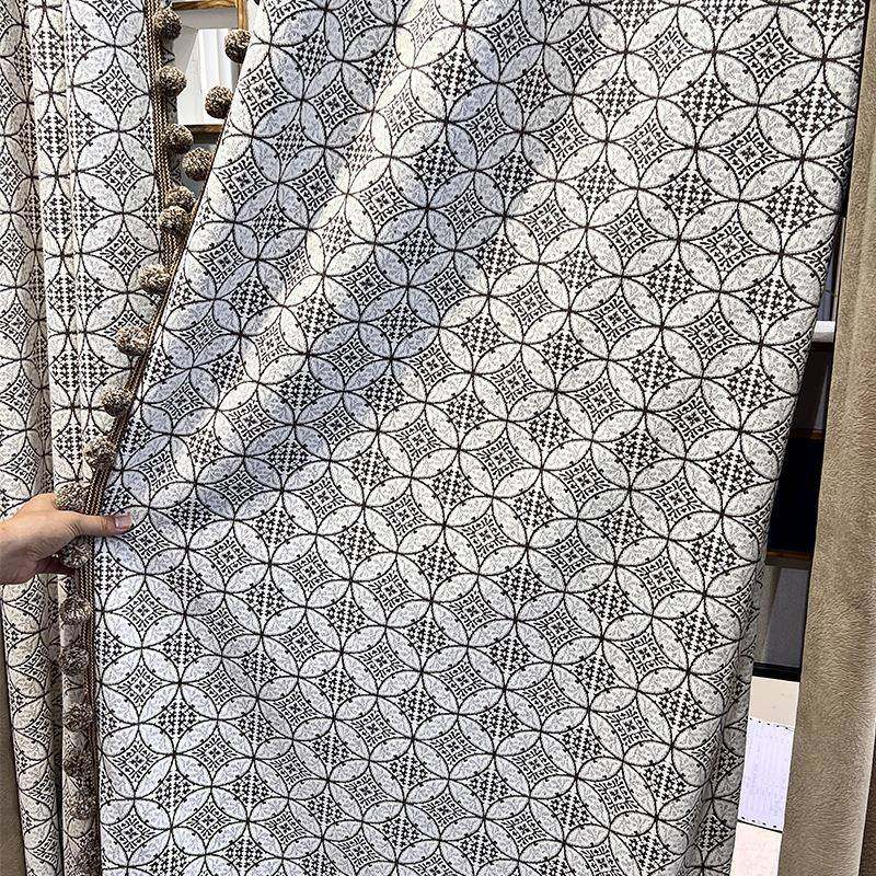 2025年新款老钱风雪尼尔提花窗帘现代简约新中式客厅卧室布料,鲜花速递/花卉仿真/绿植园艺,割草机/草坪机,淘宝优惠券,粉丝福利购,淘宝优惠卷