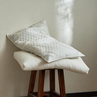 棉麻苦荞枕护颈椎小鱼刺绣家用单人四季通用透气亚麻棉枕头枕芯