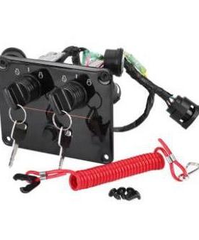 厂家YAMAHA船外机立式双控面板点火钥匙开关 6K1-82570-08-00