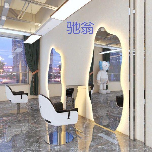 CWF网红美发店镜台理发店镜子潮款面简约剪发异形镜挂墙发廊专,商业/办公家具,理发镜台,淘宝优惠券,粉丝福利购,淘宝优惠卷