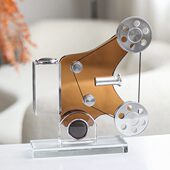 欧式 轻奢复古水晶电影放映机摆件客厅书房电视柜艺术留声机装 饰品