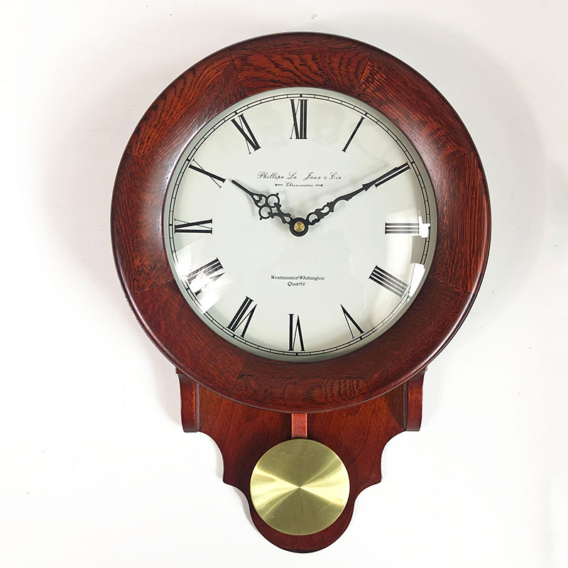 简约摇摆实木挂钟现代客厅P石英钟创意钟表