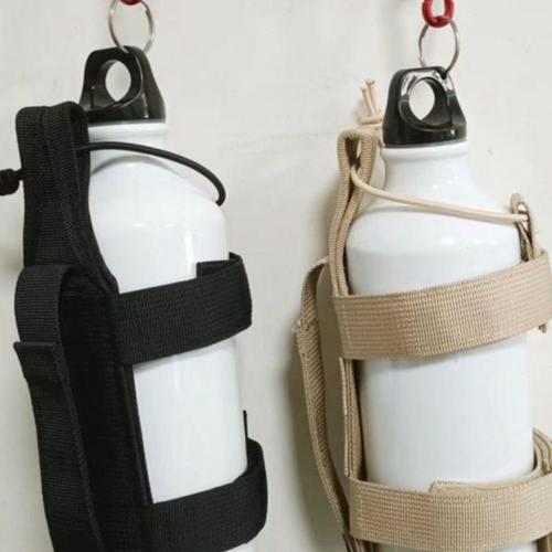 户外战术水壶套可调节登山旅行水杯套保温杯袋腰挂包黑色水壶套