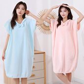 速干夏款 睡袍 浴巾浴袍女吸水洗澡游泳浴衣裙可穿可裹巾不掉毛无袖