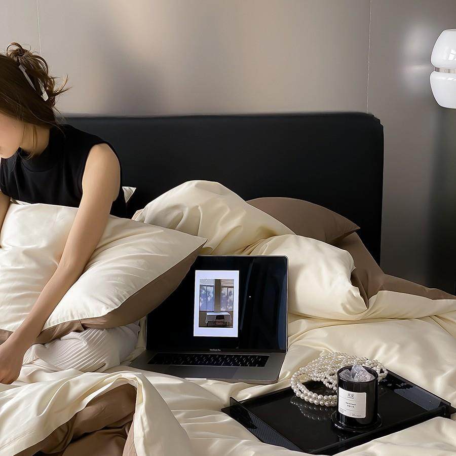 简约生活风100支全棉四件套贡缎丝滑长绒棉纯色床单床笠北欧,特色手工艺,其他特色工艺品,淘宝优惠券,粉丝福利购,淘宝优惠卷