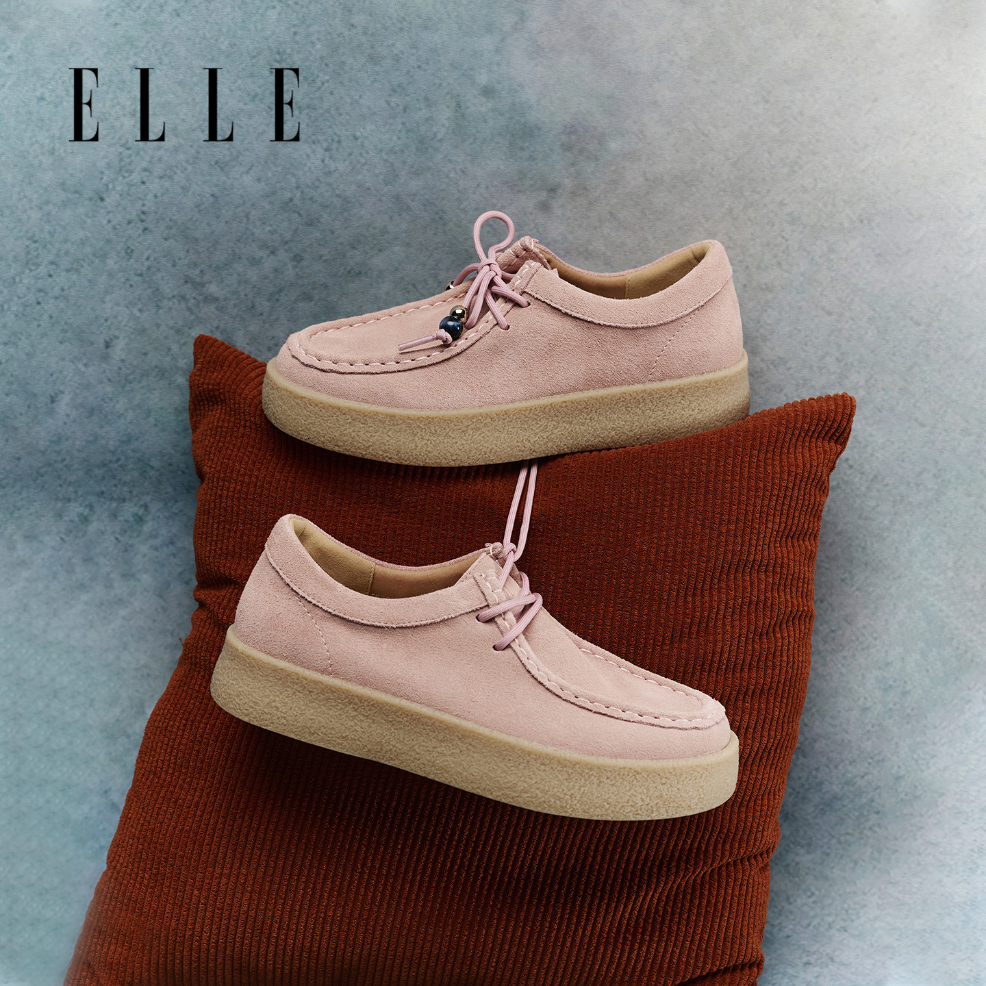 ELLE厚底袋鼠鞋女系带勃肯鞋通勤休闲真皮革深口单鞋春秋2025新款,女鞋,深口单鞋,淘宝优惠券,粉丝福利购,淘宝优惠卷