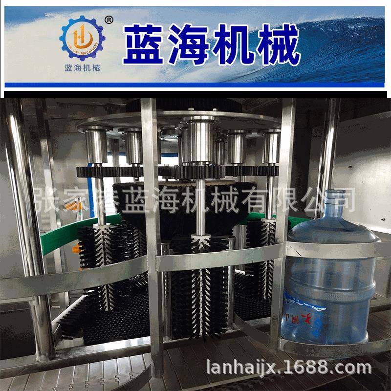 桶装水旋转式双工位刷桶一体机5加仑18.9升大桶水外刷桶机