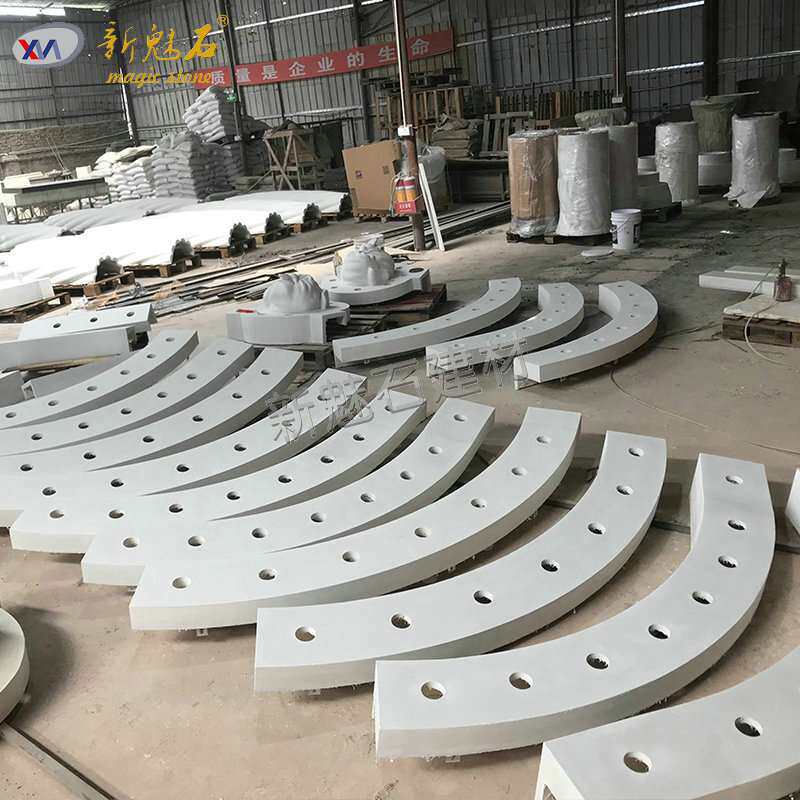 彩色GRC别墅外墙线条 建筑艺术外墙窗套 GRC檐口腰线外墙装饰构件