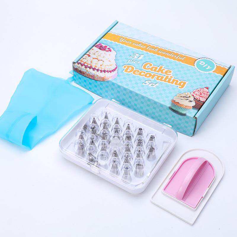 现货烘焙工具304不锈钢奶油裱花嘴套装26件套无缝花嘴奶油嘴裱花