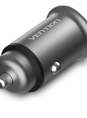 威迅CC-85系列车载充电头双口25W(QC3.0+QC3.0)迷你铝合金款灰色