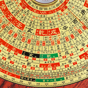 三合罗盘高精度专业八卦黄铜三元高级三合盘随身指南针初学者罗经