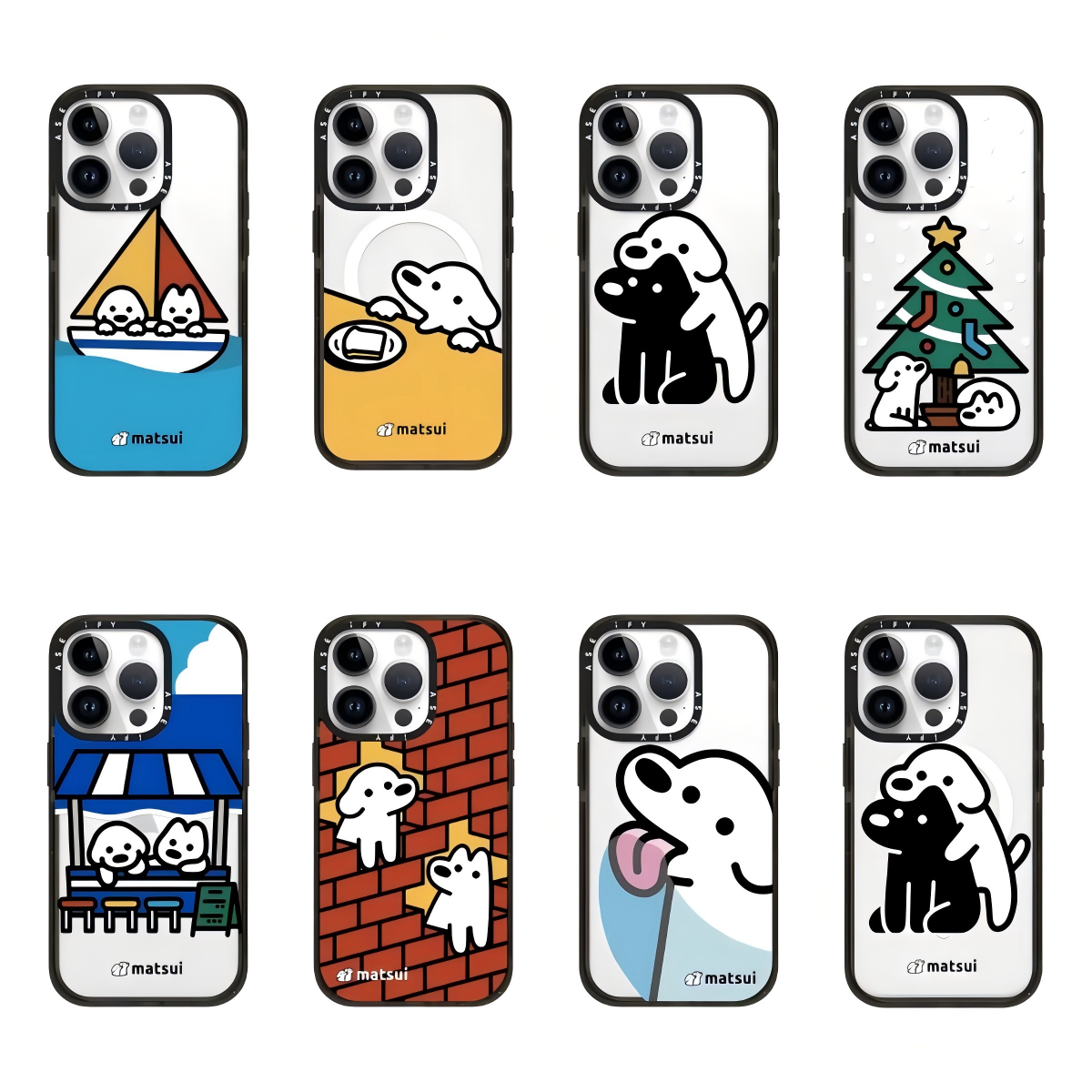 CASE联名matsui可爱小狗狗苹果手机壳iphone11 12 13 14 15 16 17promax新款外壳高级感小众磁吸2025网红爆款