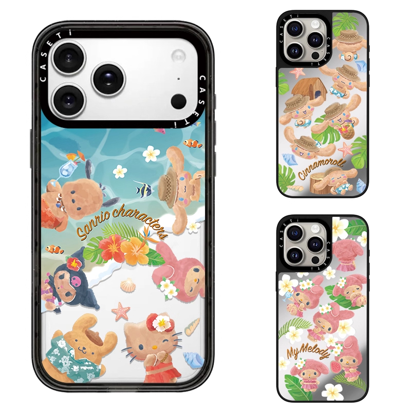 CASE三丽鸥凯蒂猫家族度假苹果手机壳iphone11 12 13 14 15 16 17promax新款外壳高级感小众磁吸2025网红爆款