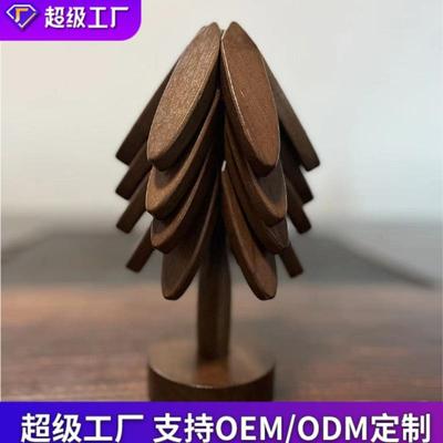 一棵树杯垫实木桌面隔热垫小树林杯垫防烫餐垫原木茶托可爱桌面摆