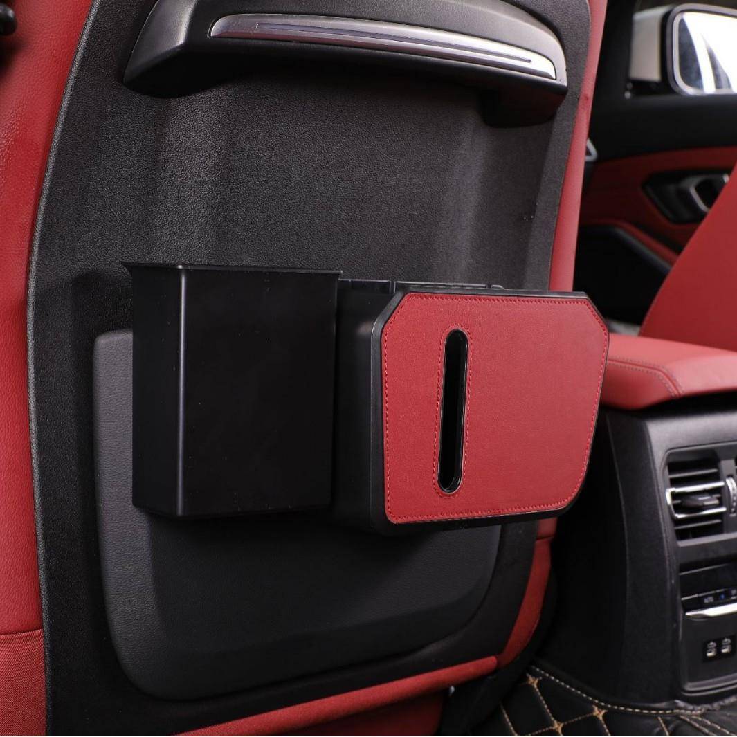 车载垃圾桶汽车内饰用品大全车上前座后排雨伞收纳兜纸巾盒二合一