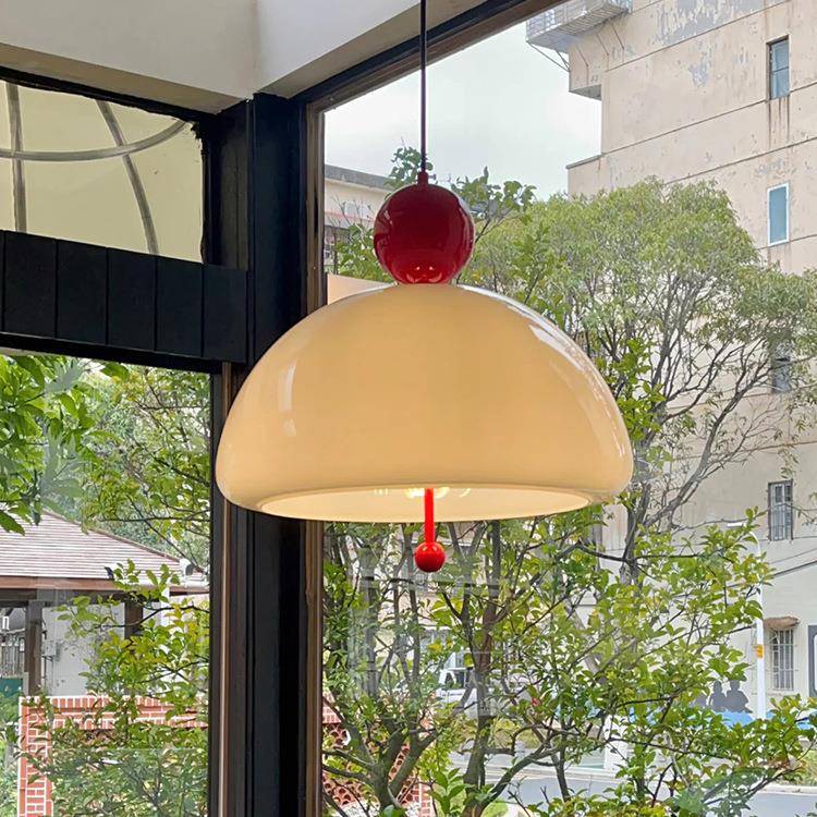 网红中古奶油风法式心晴餐厅吊灯复古后现代民宿客厅玻璃卧室吧台