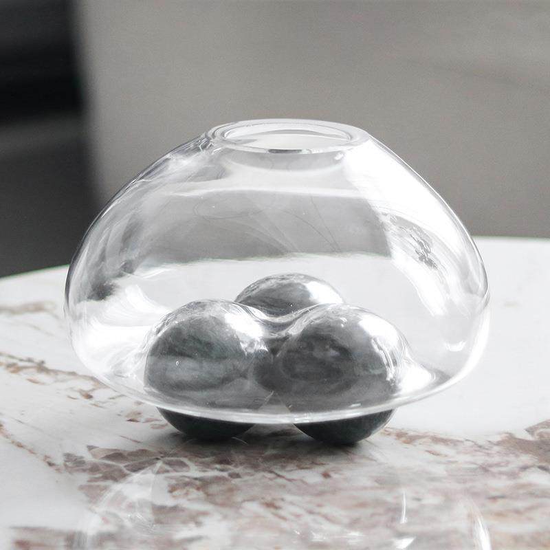 轻奢透明大肚玻璃创意鱼缸花器摆件样板间售楼处桌面艺术三脚花瓶,3C数码配件,其它配件,淘宝优惠券,粉丝福利购,淘宝优惠卷