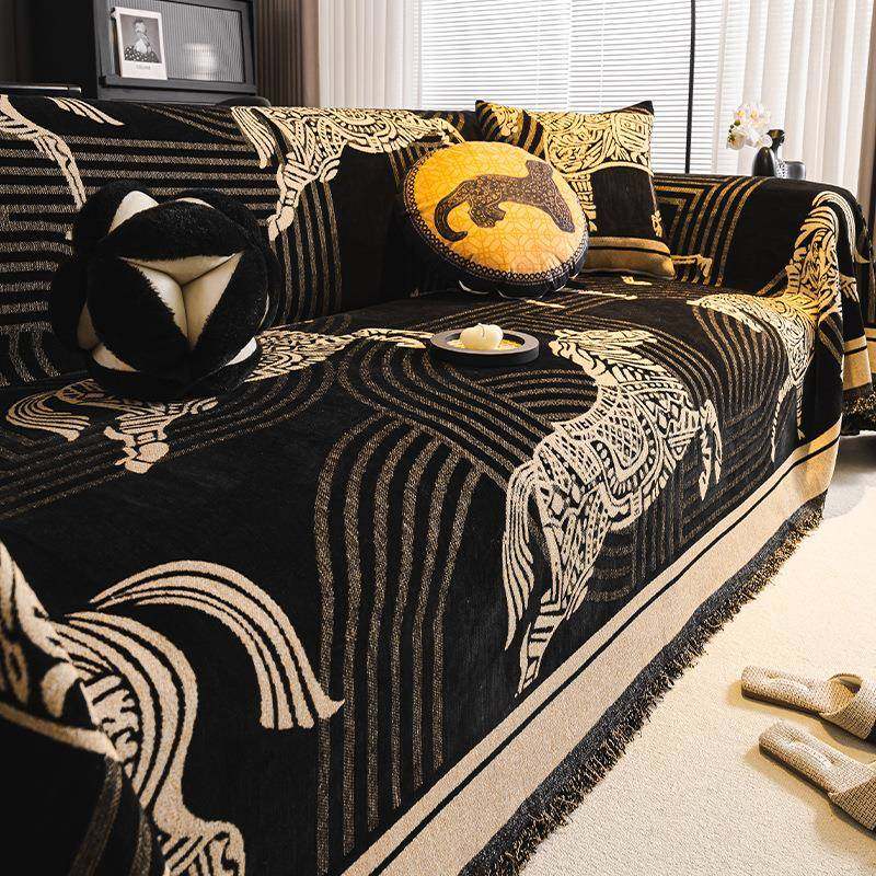 新中式雪尼尔沙发巾盖布一整张沙发盖毯2024年流行新款防尘沙发垫,3C数码配件,其它配件,淘宝优惠券,粉丝福利购,淘宝优惠卷