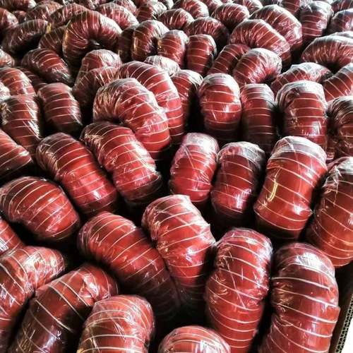 三层原生胶加厚耐高温通风管红色耐300度高温风管高温软管