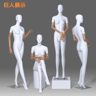 高级感服装店假人模特橱窗人体模型玻璃钢仿真人台展示架人形模特