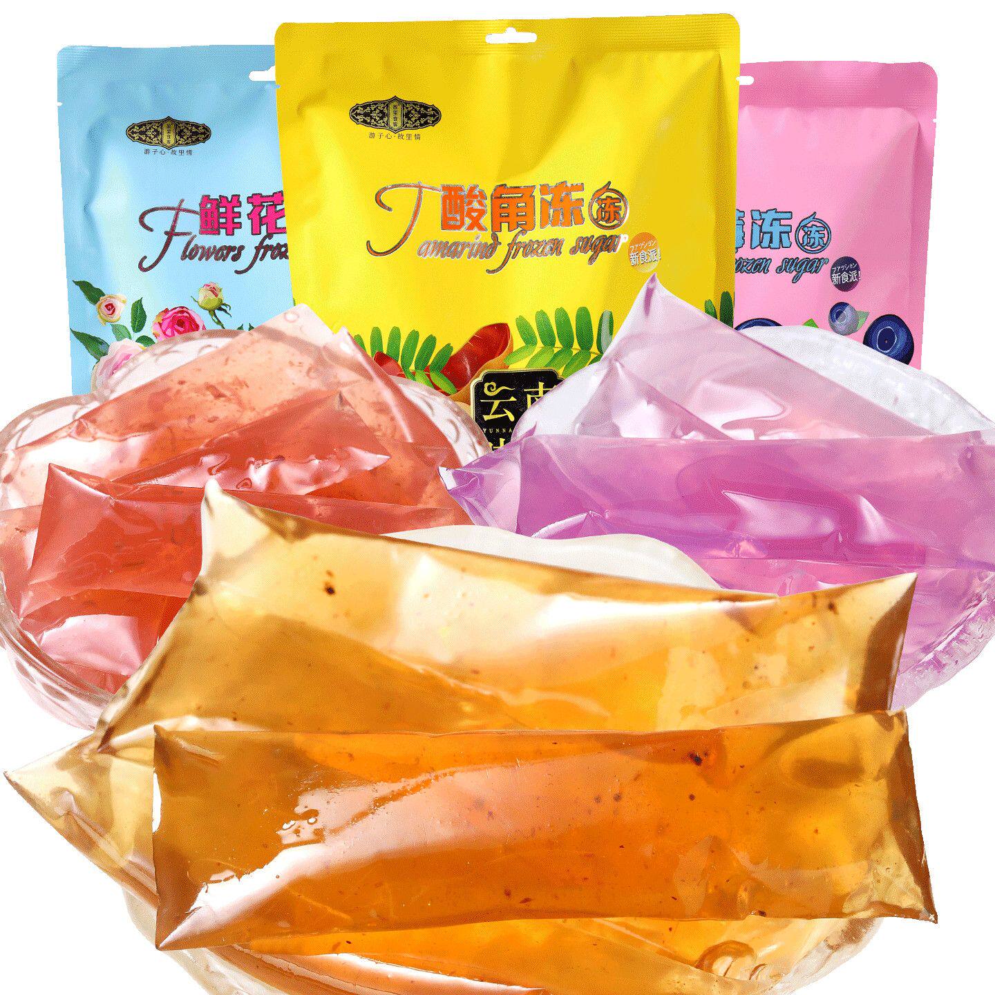 云南酸角果冻鲜花果冻蓝莓休闲网红办公室0脂肪爆款儿童解馋零食