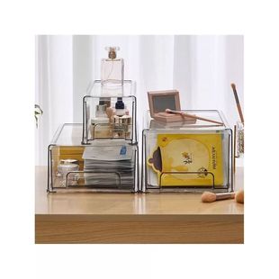 透明亚克力抽屉式整理盒面膜收纳盒桌面化妆品护肤品家用宿舍杂物