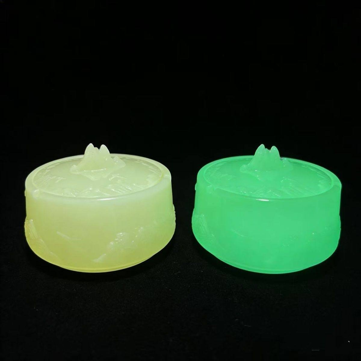 烟灰缸热卖款夜光创意个性高档浮雕山峦烟灰缸茶几摆件大号带盖,家居饰品,装饰摆件,淘宝优惠券,粉丝福利购,淘宝优惠卷