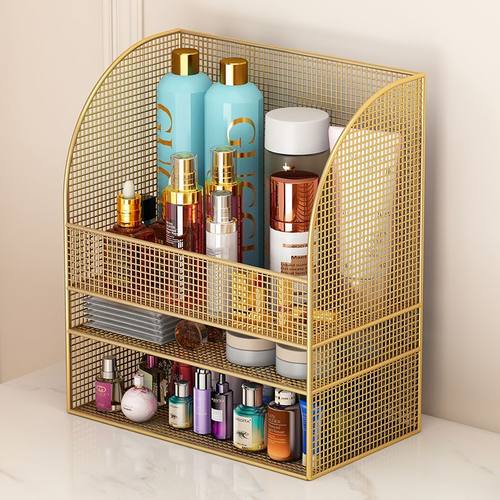 化妆品收纳盒化妆品收纳盒桌面大容量防尘护肤品口红收纳箱梳妆台