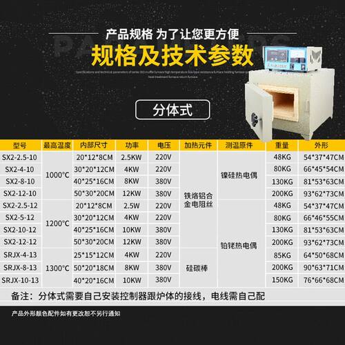 喆钛工业马弗炉箱式电阻炉高温加热实验电炉粹火回火退火热处理炉