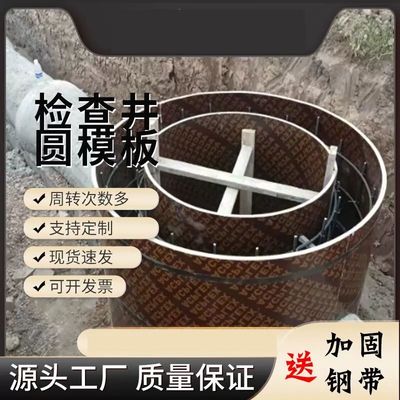 定型桥梁圆模板圆井建筑圆模板污水井井筒模板圆柱木模板工地防水