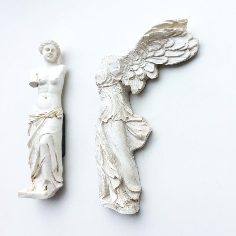 法国卢浮宫胜利女神旅游纪念工艺品立体断臂维纳斯雕像磁性冰箱贴