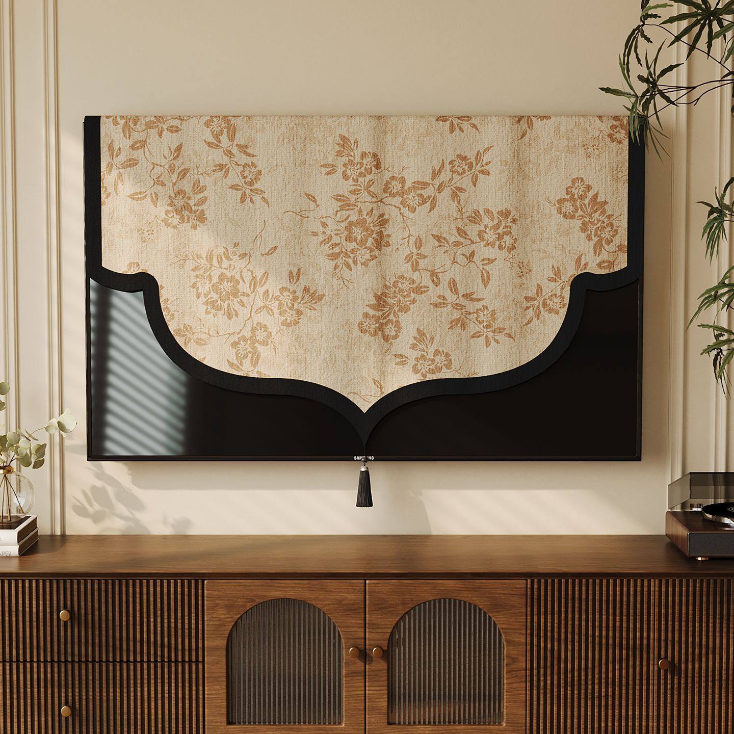 挂在墙上的电视罩中式异形电视机防尘罩盖布高级感客厅壁挂式液晶,居家布艺,电视机罩,淘宝优惠券,粉丝福利购,淘宝优惠卷