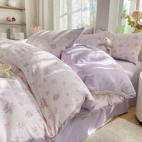 【新款 云纱棉】有氧提花四件套床单款单双人三件套透气被套