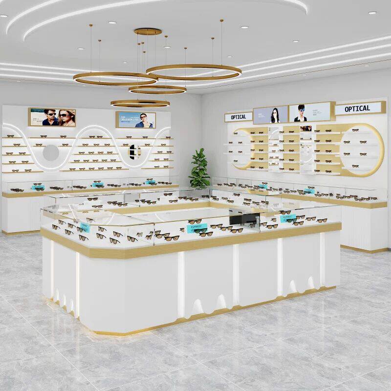 眼镜展示柜玻璃中岛柜近视墨镜陈列柜高柜整店定制太阳眼镜店柜台